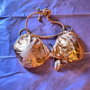 👙 Custom Luxury swimwear rose gold swim top made By AL & V